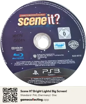 Scene It? Bright Lights! Big Screen! PlayStation 3, PAL disc