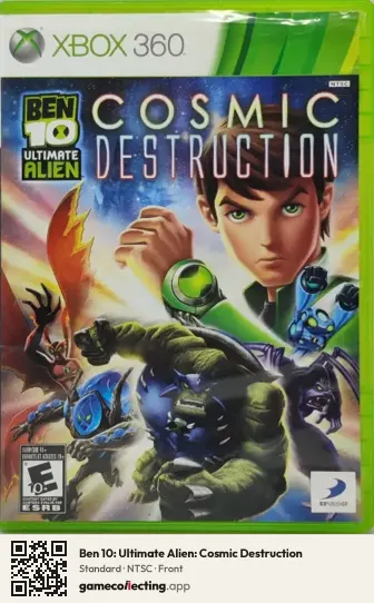 Ben 10: Ultimate Alien: Cosmic Destruction Xbox 360, NTSC box front