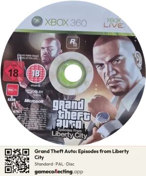 Grand Theft Auto: Episodes from Liberty City Xbox 360, PAL disc