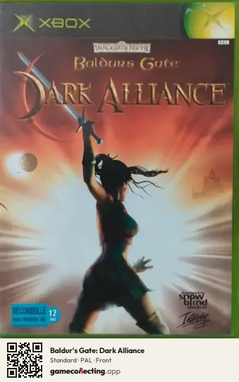 Baldur's Gate: Dark Alliance Xbox, PAL box front