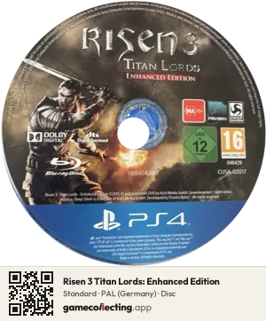 Risen 3 Titan Lords: Enhanced Edition PlayStation 4, PAL disc