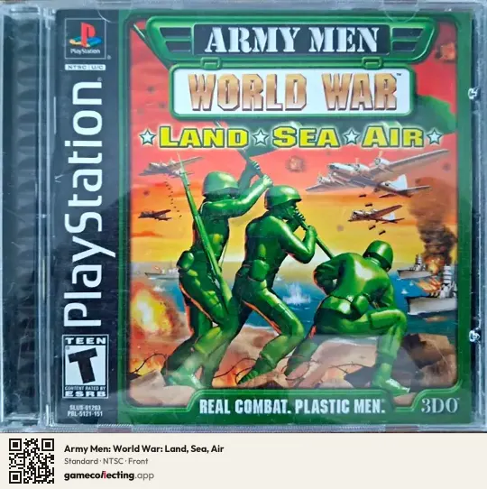 Army Men: World War: Land, Sea, Air PlayStation, NTSC box front