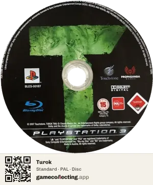 Turok PlayStation 3, PAL disc