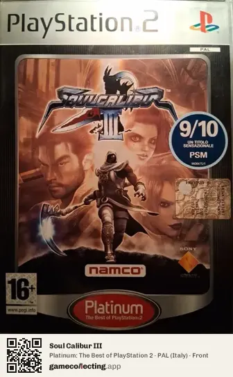 Soul Calibur III PlayStation 2, Italy box front