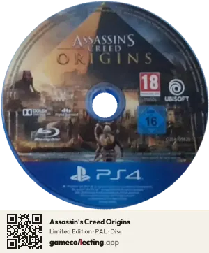 Assassin's Creed Origins PlayStation 4, PAL disc