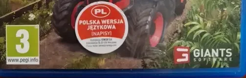 Farming Simulator 22, the PEGI square on its front