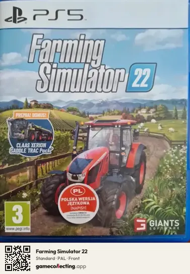 Farming Simulator 22 PlayStation 5, PAL box front