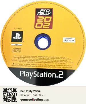Pro Rally 2002 PlayStation 2, PAL disc