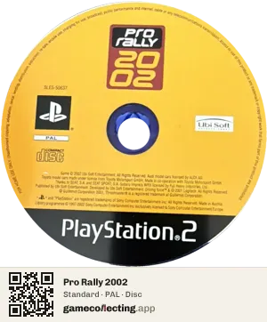 Pro Rally 2002 PlayStation 2, PAL disc