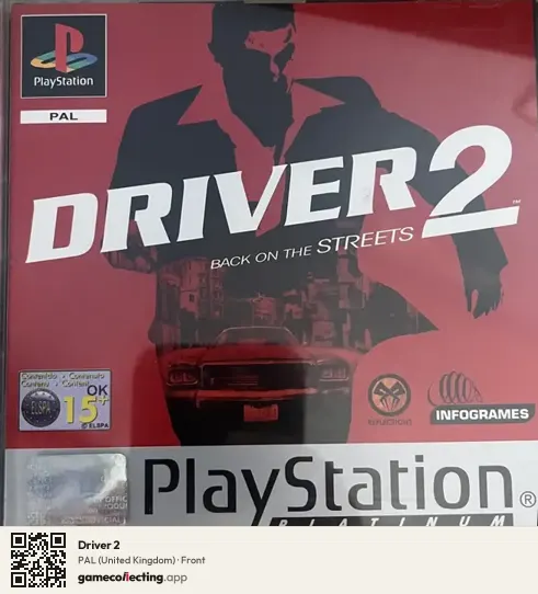 Driver 2 PlayStation, United Kingdom box front