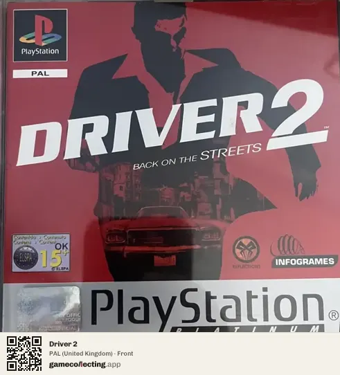 Driver 2 PlayStation, United Kingdom box front