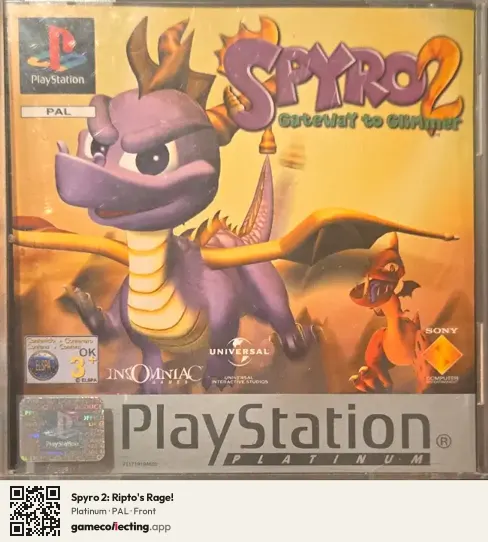 Spyro 2: Ripto's Rage! PlayStation, PAL box front