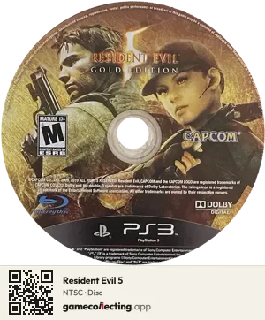 Resident Evil 5 PlayStation 3, NTSC disc