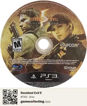 Resident Evil 5 PlayStation 3, NTSC disc
