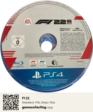 F1 22 PlayStation 4, PAL disc