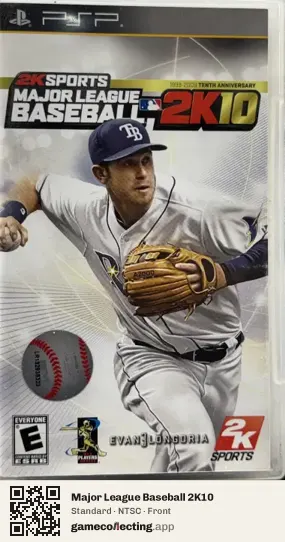 Major League Baseball 2K10 PlayStation Portable, NTSC box front
