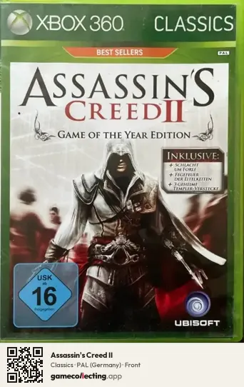 Assassin's Creed II Xbox 360, Germany box front