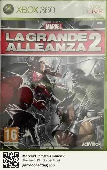 Marvel: Ultimate Alliance 2 Xbox 360, Italy box front