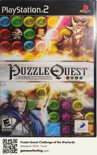 Puzzle Quest: Challenge of the Warlords PlayStation 2, NTSC box front