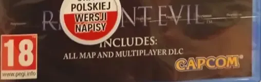 Resident Evil 6, the PEGI square on its front