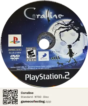 Coraline PlayStation 2, NTSC disc