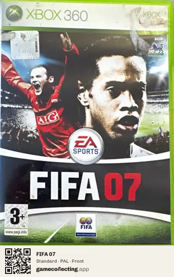 FIFA 07 Xbox 360, PAL box front
