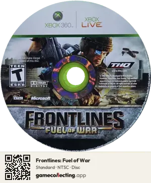 Frontlines: Fuel of War Xbox 360, NTSC disc