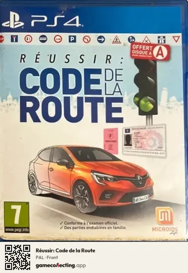 Réussir: Code de la Route PlayStation 4, PAL box front