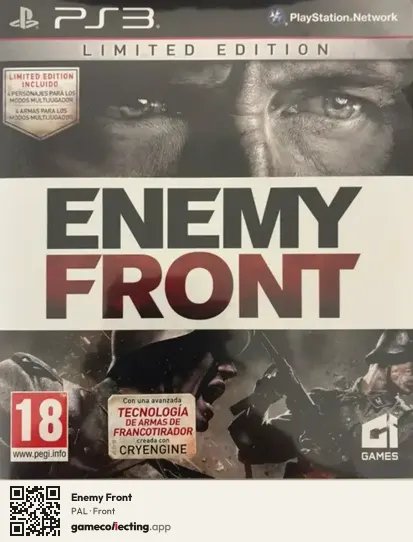 Enemy Front PlayStation 3, PAL box front
