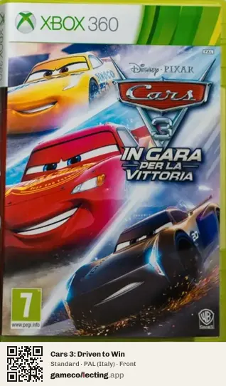 Cars 3: Driven to Win Xbox 360, Italy box front