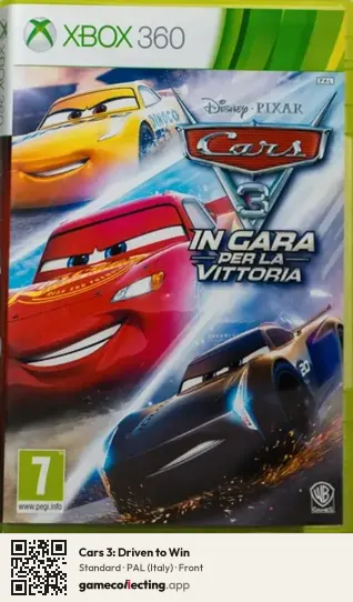 Cars 3: Driven to Win Xbox 360, Italy box front