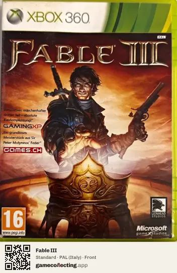 Fable III Xbox 360, Italy box front