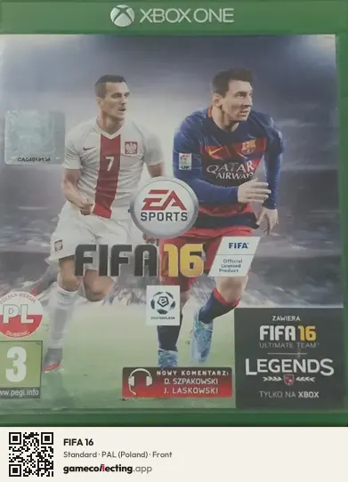 FIFA 16 Xbox One, Poland box front