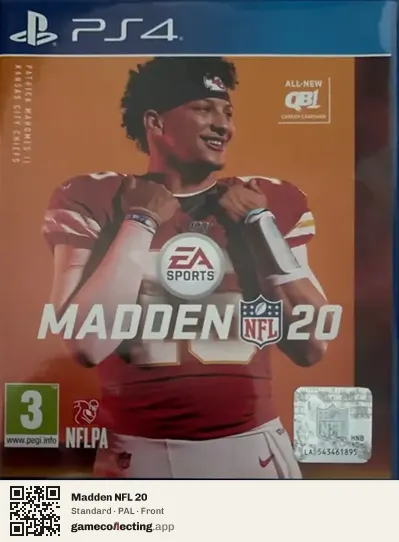 Madden NFL 20 PlayStation 4, PAL box front