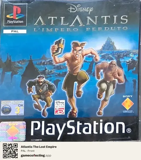 Atlantis The Lost Empire PlayStation, PAL box front