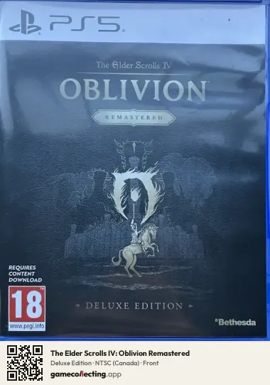 The Elder Scrolls IV: Oblivion Remastered PlayStation 5, Canada box front