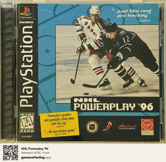 NHL Powerplay '96 PlayStation, NTSC box front