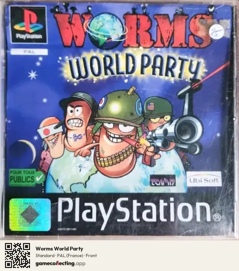 Worms World Party PlayStation, France box front