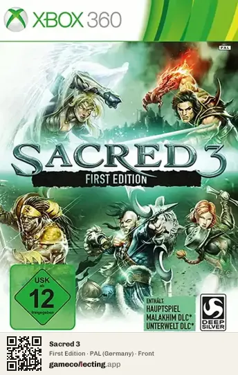 Sacred 3 Xbox 360, Germany box front