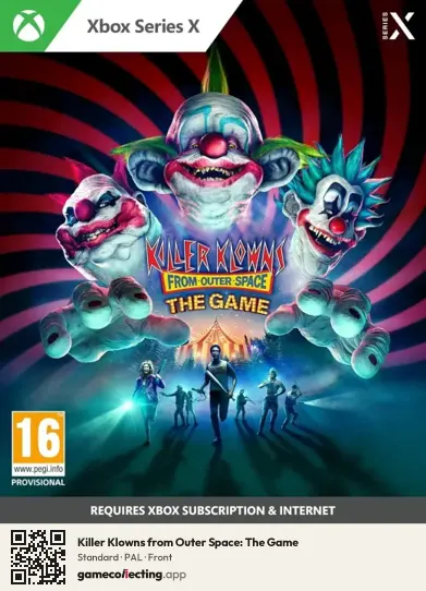 Killer Klowns from Outer Space: The Game Xbox Series X, PAL box front