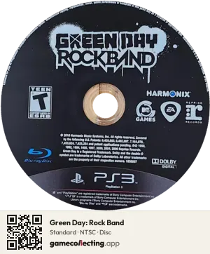 Green Day: Rock Band PlayStation 3, NTSC disc