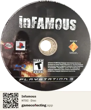 Infamous PlayStation 3, NTSC disc