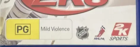 NHL 2K6, the Australian classification mark on its front