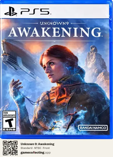 Unknown 9: Awakening PlayStation 5, NTSC box front