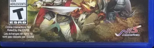 Grand Kingdom, the ESRB box on its front