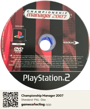Championship Manager 2007 PlayStation 2, PAL disc