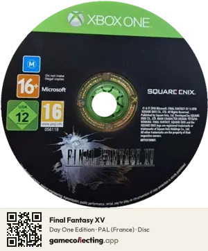 Final Fantasy XV Xbox One, PAL disc