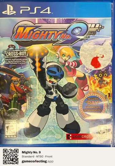 Mighty No. 9 PlayStation 4, NTSC box front