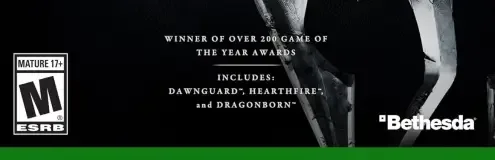 The Elder Scrolls V: Skyrim, the ESRB box on its front