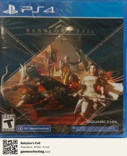 Babylon's Fall PlayStation 4, NTSC box front